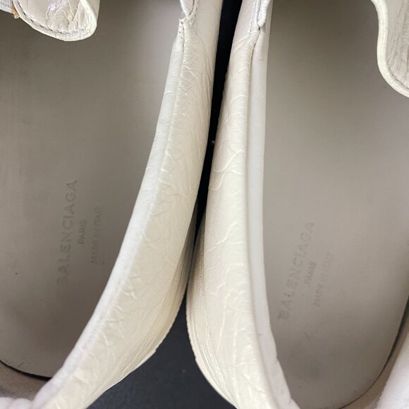 BALENCIAGA men's loafers White genuine leather size 11 shoes - Picture 5 of 8